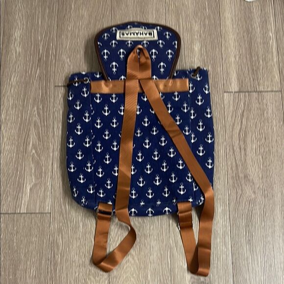 Source Unknown Blue and Brown Nautical Backpack - Picture 2 of 2